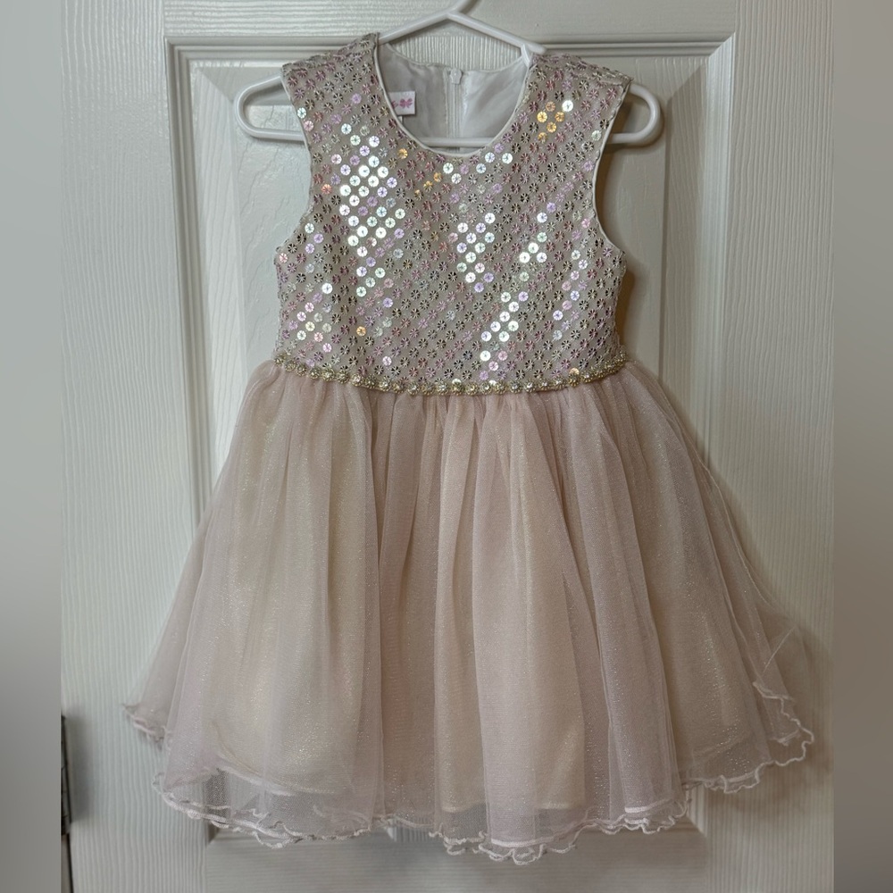 Bonnie Baby Sequin Spring Dress Toddler Girl 3T